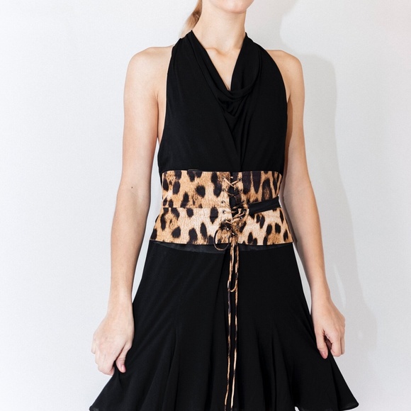 Roberto Cavalli Reversible Halter Silk Dress Size 38 - Picture 13 of 16